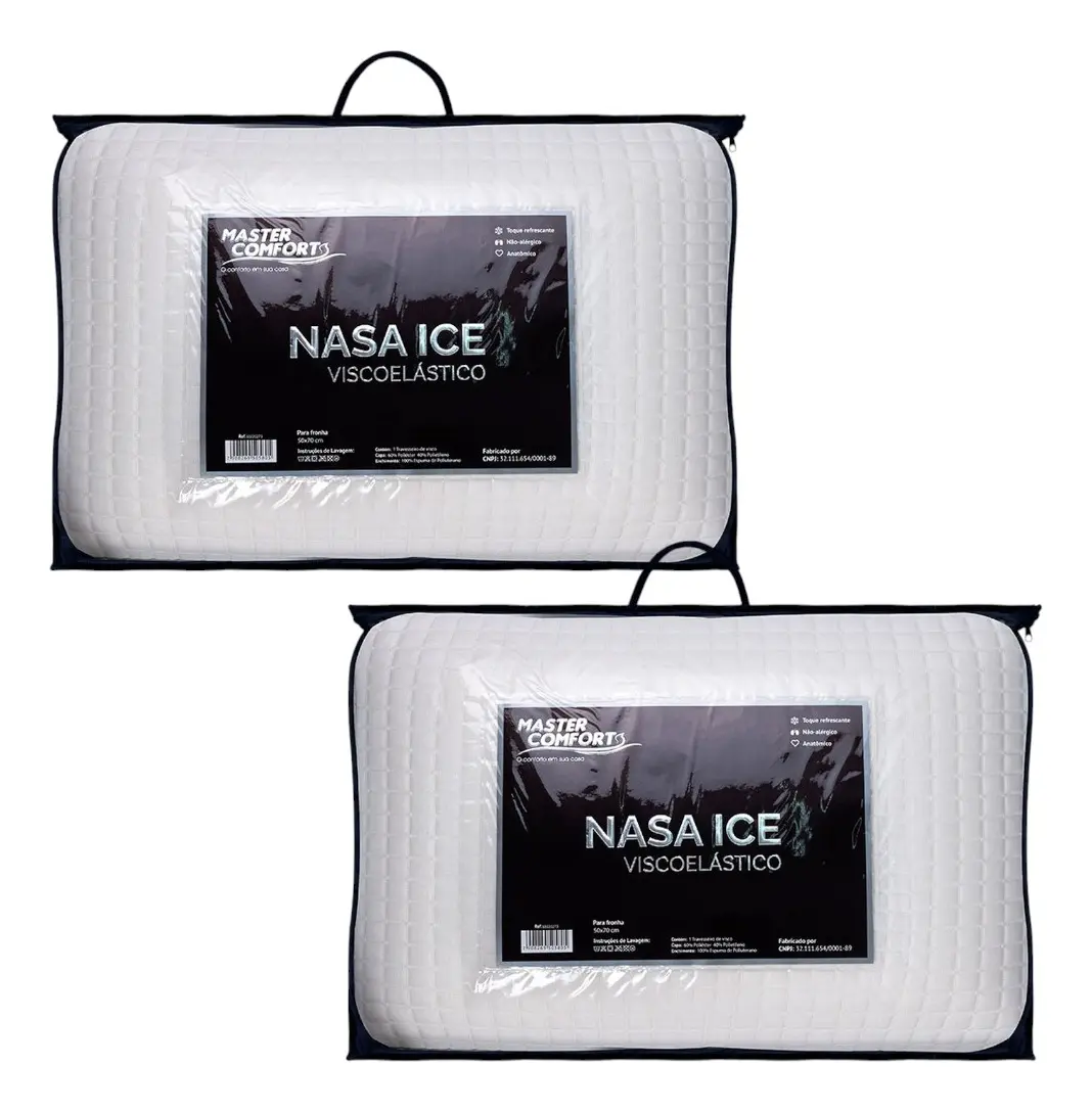kit 2 travesseiros nasa visco ice refrescante kit 2 travesseiros nasa visco ice refrescante