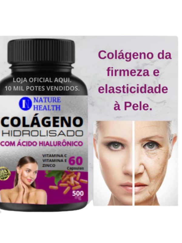 colÁgeno hidrolisado com Ácido hialurÔnico com vitamina c, vitamina e e zinco
